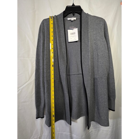 89TH MADISON Women's Open Front Cardigan S Misty H Grey Style ESF21203 NWT - Picture 2 of 4